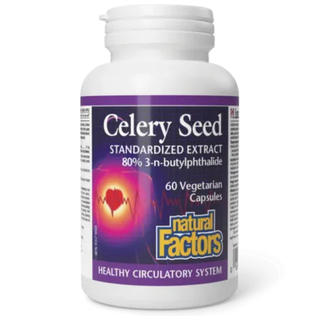 Natural Factors 내추럴 팩터스 셀러리 종자 표준화 추출물, 식물성 캡슐 60정 | 매일 업데이트되는 특가 상품 | VITASHOP