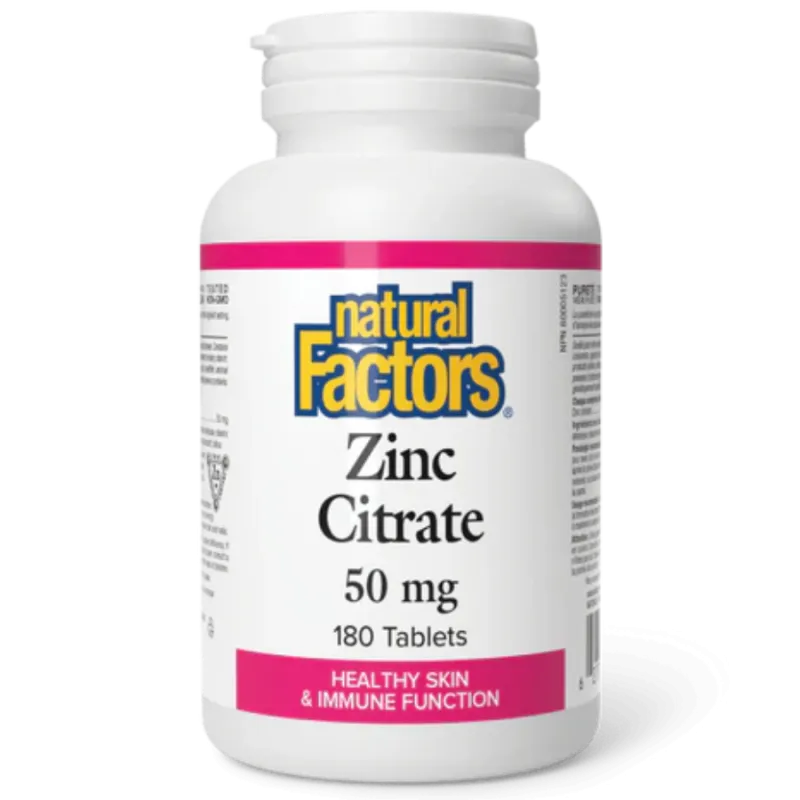 Natural Factors 내추럴 팩터스 구연산아연 50mg, 180정 | 매일 업데이트되는 특가 상품 | VITASHOP