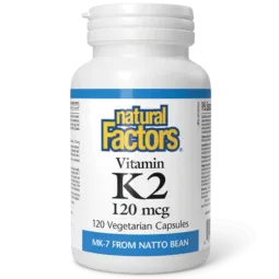 Natural Factors Vitamin K2 120 mcg, 120 Vegetarian Capsules | Unbeatable Prices, Daily Deals | VITASHOP