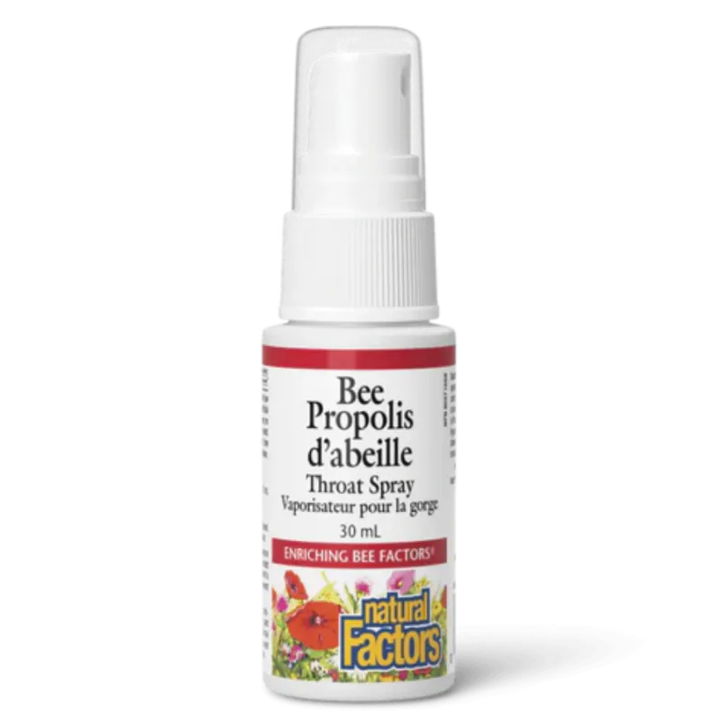 Spray pour la gorge à la propolis d’abeille, 30 mL | Safest & Easiest Shopping Vitamins Online | VITASHOP