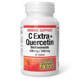 Natural Factors C Extra + Quercetin Bioflavonoids 500 mg / 500 mg, 90 Tablets | Unbeatable Prices, Daily Deals | VITASHOP