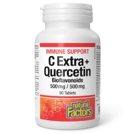 Natural Factors 내추럴 팩터스 C 엑스트라 + 케르세틴 바이오플라보노이드 500 mg / 500 mg, 90정 | 매일 업데이트되는 특가 상품 | VITASHOP