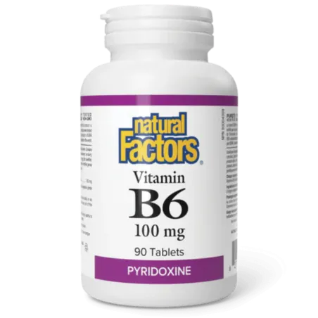 Natural Factors Vitamin B6 100 mg, 90 Tablets | Unbeatable Prices, Daily Deals | VITASHOP