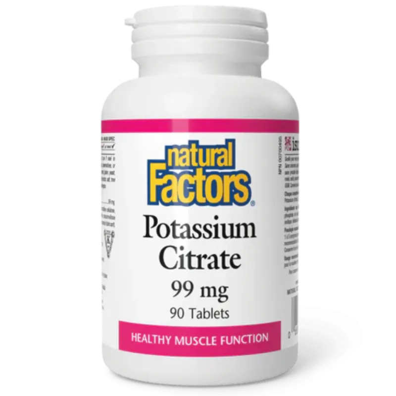 Natural Factors Potassium Citrate 99 mg, 90 Tablets | Unbeatable Prices, Daily Deals | VITASHOP