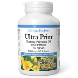 Natural Factors 내추럴 팩터스 OmegaFactors 울트라 프림 달맞이꽃 오일 1000 mg, 90 소프트젤 | 매일 업데이트되는 특가 상품 | VITASHOP