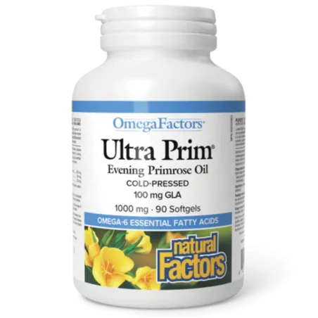 Natural Factors 내추럴 팩터스 OmegaFactors 울트라 프림 달맞이꽃 오일 1000 mg, 90 소프트젤 | 매일 업데이트되는 특가 상품 | VITASHOP
