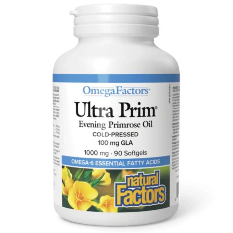 Natural Factors 내추럴 팩터스 OmegaFactors 울트라 프림 달맞이꽃 오일 1000 mg, 90 소프트젤 | 매일 업데이트되는 특가 상품 | VITASHOP