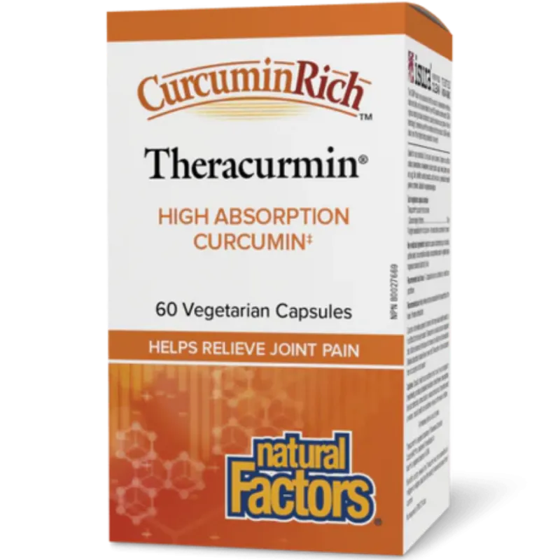Natural Factors 내추럴 팩터스 CurcuminRich Theracurmin, 식물성 캡슐 60정 | 매일 업데이트되는 특가 상품 | VITASHOP