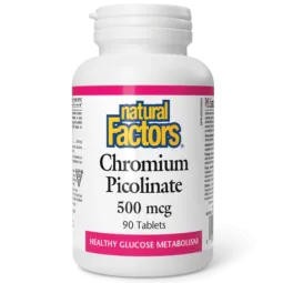 Natural Factors 내추럴 팩터스 크롬 피콜리네이트 500mcg, 90정 | 매일 업데이트되는 특가 상품 | VITASHOP