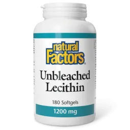 Natural Factors Unbleached Lecithin 1200 mg, 180 Softgels | Unbeatable Prices, Daily Deals | VITASHOP
