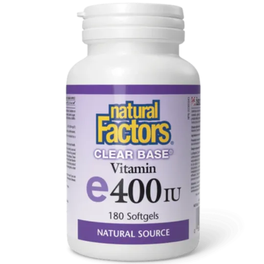 Clear Base Vitamin E 400 IU Natural Source, 180 Softgels | Safest & Easiest Shopping Vitamins Online | VITASHOP