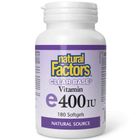 Clear Base Vitamin E 400 IU Natural Source, 180 Softgels | Safest & Easiest Shopping Vitamins Online | VITASHOP