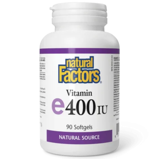 Natural Factors Vitamin E 400 IU Natural Source, 90 Softgels | Unbeatable Prices, Daily Deals | VITASHOP