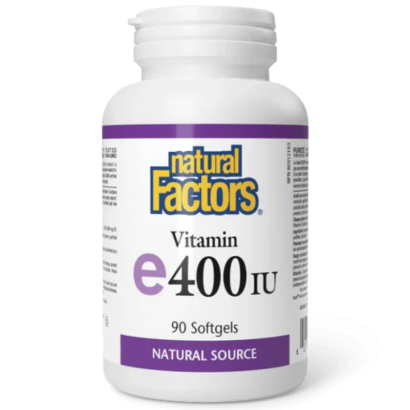 Natural Factors 내추럴 팩터스 비타민 E 400 IU 천연 소스, 90 소프트젤 | 매일 업데이트되는 특가 상품 | VITASHOP