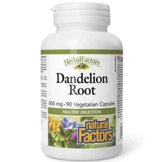 Natural Factors 내추럴 팩터스 HerbalFactors 민들레 뿌리 800mg, 식물성 캡슐 90정 | 매일 업데이트되는 특가 상품 | VITASHOP