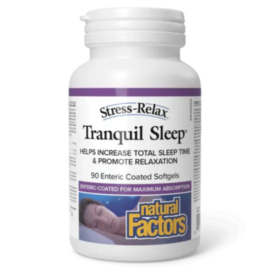 Natural Factors Stress-Relax Tranquil Sleep, 90 Enteric Coated Softgels | Unbeatable Prices, Daily Deals | VITASHOP