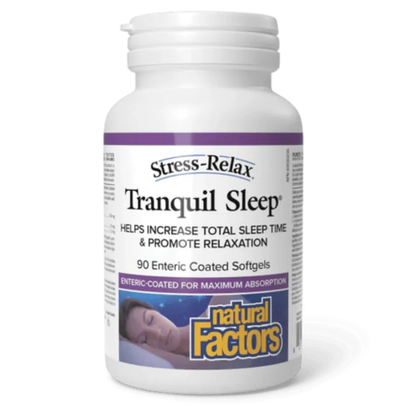 Natural Factors Stress-Relax Tranquil Sleep, 90 Enteric Coated Softgels | Unbeatable Prices, Daily Deals | VITASHOP