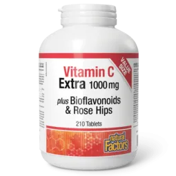 Natural Factors Vitamin C 1000 mg Plus Bioflavonoids & Rosehips, 210 Tablets | Unbeatable Prices, Daily Deals | VITASHOP