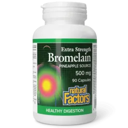 Natural Factors Extra Strength Bromelain 500 mg, 90 Capsules | Unbeatable Prices, Daily Deals | VITASHOP