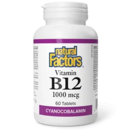 Natural Factors Vitamin B12 1000 mcg, 60 Tablets | Unbeatable Prices, Daily Deals | VITASHOP