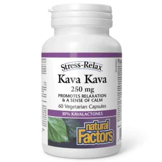 Stress-Relax Kava Kava 250 mg, 60 Capsules Végétariennes | Safest & Easiest Shopping Vitamins Online | VITASHOP