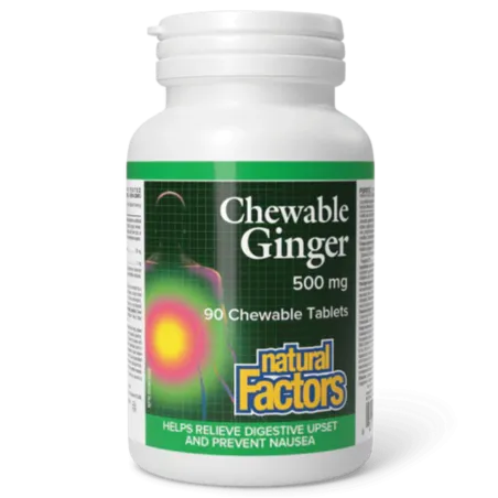 Gingembre à croquer 500 mg, 90 comprimés à croquer | Safest & Easiest Shopping Vitamins Online | VITASHOP