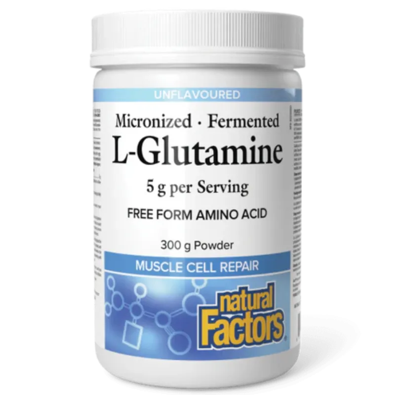 Natural Factors Micronized L-Glutamine, 300 g | Unbeatable Prices, Daily Deals | VITASHOP