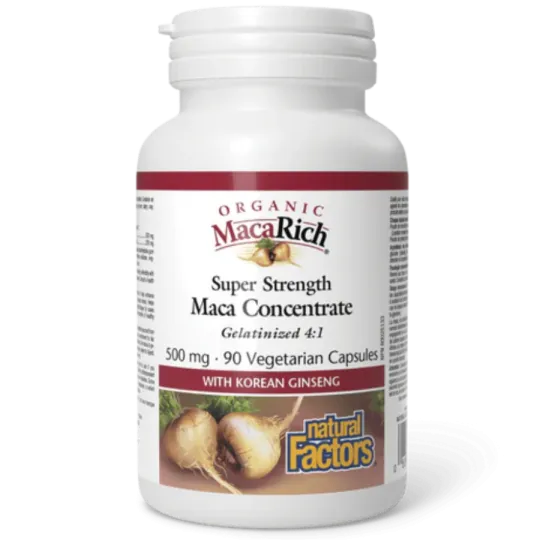 Natural Factors Organic MacaRich Super Strength Maca Concentrate 500 mg, 90 Vegetarian Capsules | 每天不同折扣, 全网最低价格 | 种类齐全的保健品店铺 VI