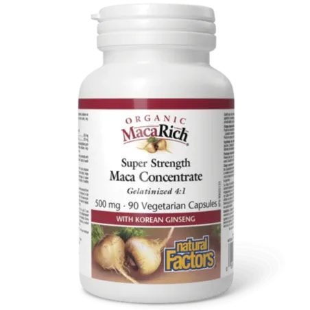 MacaRich Super Strength Bio Concentré de Maca 500 mg, 90 Capsules Végétariennes | Safest & Easiest Shopping Vitamins Online | VI
