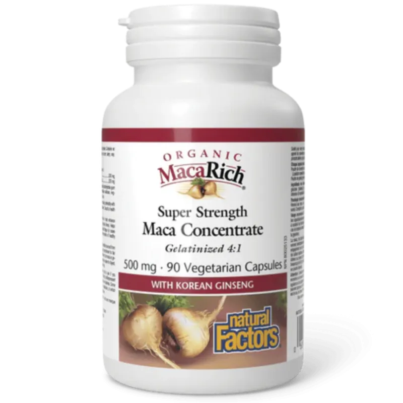 MacaRich Super Strength Bio Concentré de Maca 500 mg, 90 Capsules Végétariennes | Safest & Easiest Shopping Vitamins Online | VI