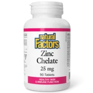 Natural Factors Zinc Chelate 25 mg, 90 Tablets | Unbeatable Prices, Daily Deals | VITASHOP