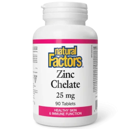 Chélate de zinc 25 mg, 90 comprimés | Safest & Easiest Shopping Vitamins Online | VITASHOP