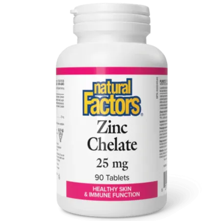 Natural Factors Zinc Chelate 25 mg, 90 Tablets | 每天不同折扣, 全网最低价格 | 种类齐全的保健品店铺 VITASHOP, 只有你想不到, 没有你买不到 !