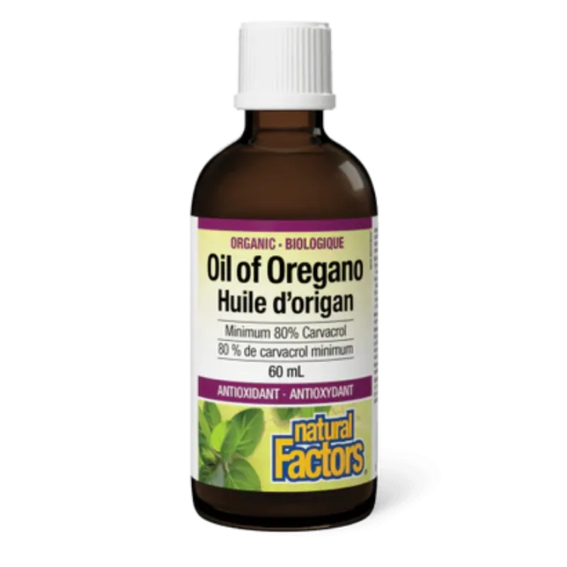 Natural Factors Organic Oil of Oregano, 60 mL | 每天不同折扣, 全网最低价格 | 种类齐全的保健品店铺 VITASHOP, 只有你想不到, 没有你买不到 !