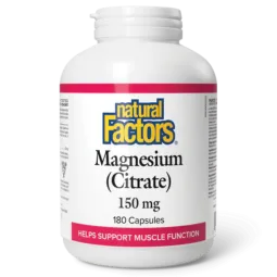 Natural Factors Magnesium Citrate 150 mg, 180 Capsules | 每天不同折扣, 全网最低价格 | 种类齐全的保健品店铺 VITASHOP, 只有你想不到, 没有你买不到 !
