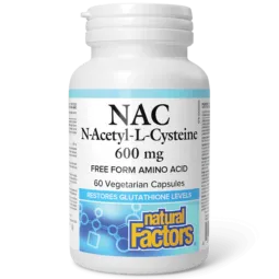 Natural Factors N-Acetyl-L-Cysteine 600 mg, 60 Vegetarian Capsules | 每天不同折扣, 全网最低价格 | 种类齐全的保健品店铺 VITASHOP, 只有你想不到, 没有你买不到 !