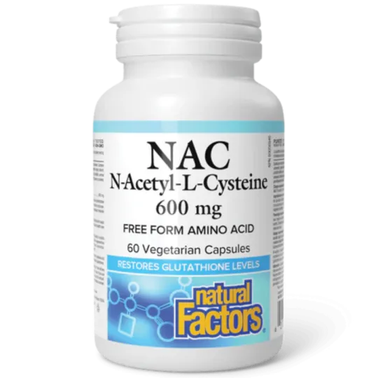 N-Acétyl-L-Cystéine 600 mg, 60 Capsules Végétariennes | Safest & Easiest Shopping Vitamins Online | VITASHOP