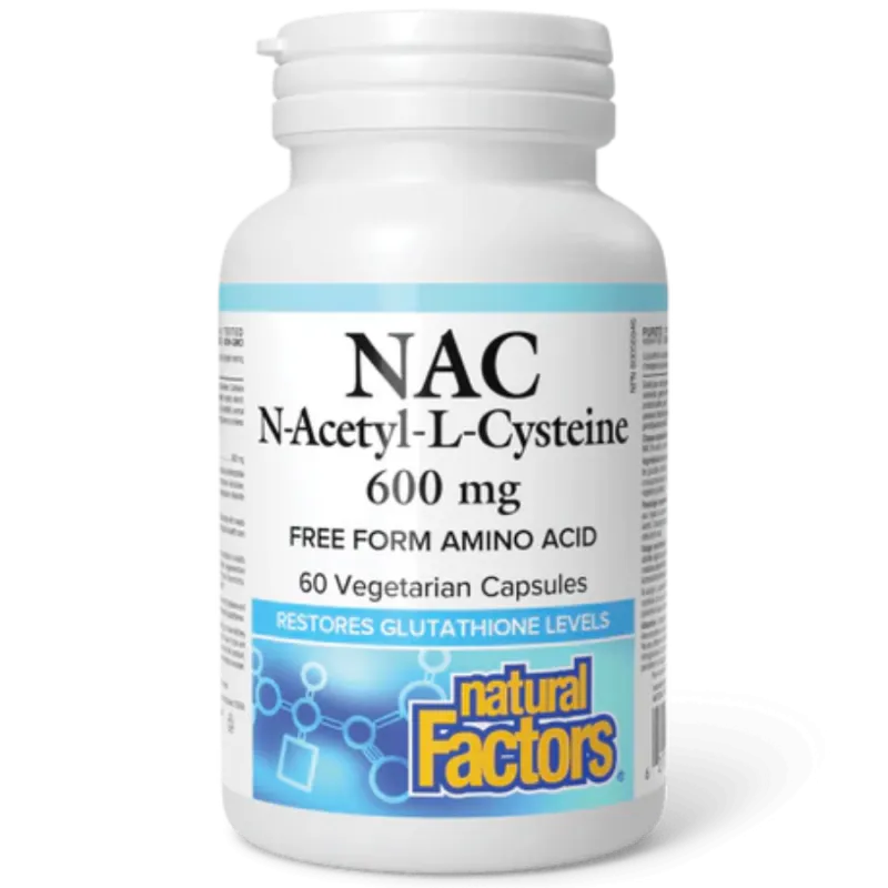 N-Acétyl-L-Cystéine 600 mg, 60 Capsules Végétariennes | Safest & Easiest Shopping Vitamins Online | VITASHOP