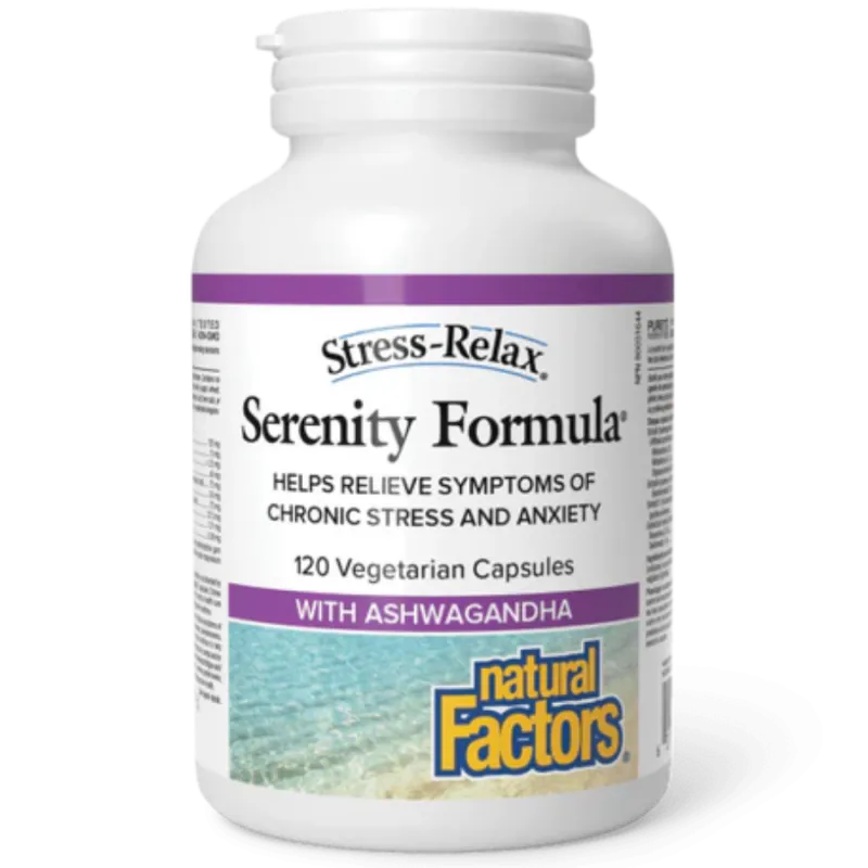 Natural Factors 내추럴 팩터스 Stress-Relax Serenity Formula, 120 식물성 캡슐 | 매일 업데이트되는 특가 상품 | VITASHOP