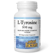 L-Tyrosine 500 mg, 60 Capsules Végétariennes | Safest & Easiest Shopping Vitamins Online | VITASHOP