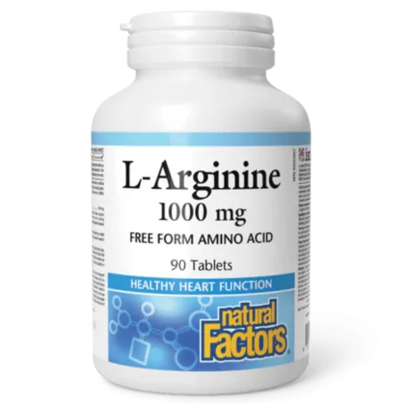 L-Arginine 1000 mg, 90 Comprimés | Safest & Easiest Shopping Vitamins Online | VITASHOP