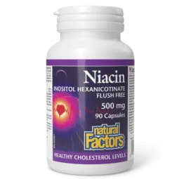Niacine Inositol Hexanicotinate 500 mg, 90 Capsules | Safest & Easiest Shopping Vitamins Online | VITASHOP