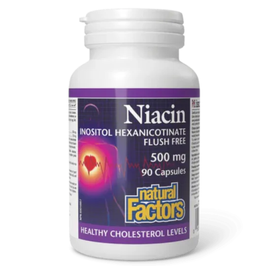Niacine Inositol Hexanicotinate 500 mg, 90 Capsules | Safest & Easiest Shopping Vitamins Online | VITASHOP