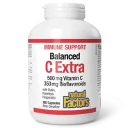 Natural Factors Balanced C Extra with Rutin, Rosehips, Hesperidin 500 mg / 350 mg, 180 Capsules | Unbeatable Prices, Daily Deals