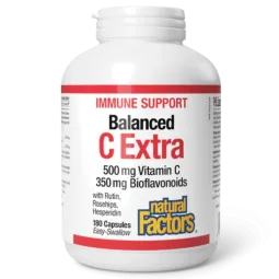 Natural Factors Balanced C Extra with Rutin, Rosehips, Hesperidin 500 mg / 350 mg, 180 Capsules | Unbeatable Prices, Daily Deals