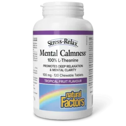 Natural Factors Stress-Relax Mental Calmness 100 mg, 120 Chewable Tablets | Unbeatable Prices, Daily Deals | VITASHOP