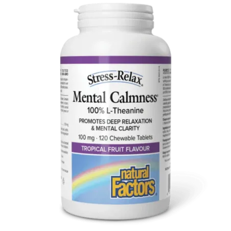 Stress-Relax Mental Calmness 100 mg, 120 Chewable Tablets | Safest & Easiest Shopping Vitamins Online | VITASHOP