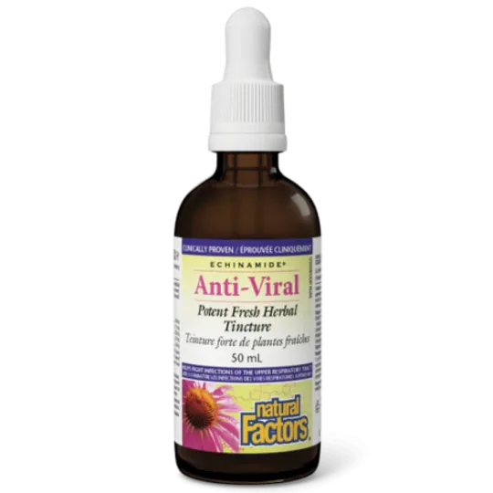 Natural Factors 내추럴 팩터스 ECHINAMIDE 항바이러스 효능이 있는 신선한 허브 팅크제, 50mL | 매일 업데이트되는 특가 상품 | VITASHOP