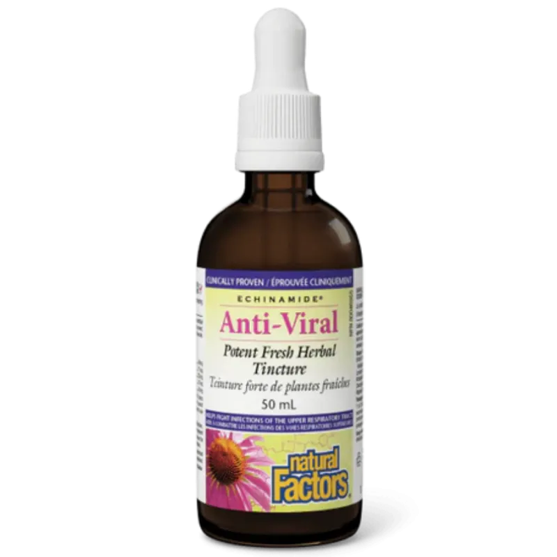 Natural Factors 내추럴 팩터스 ECHINAMIDE 항바이러스 효능이 있는 신선한 허브 팅크제, 50mL | 매일 업데이트되는 특가 상품 | VITASHOP