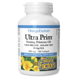 Natural Factors OmegaFactors Ultra Prim Evening Primrose Oil 500 mg, 180 Softgels | Unbeatable Prices, Daily Deals | VITASHOP